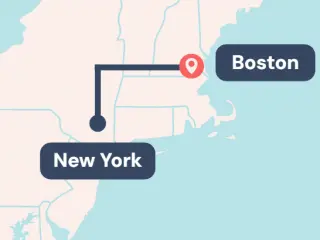 New York, NY → Boston, MA