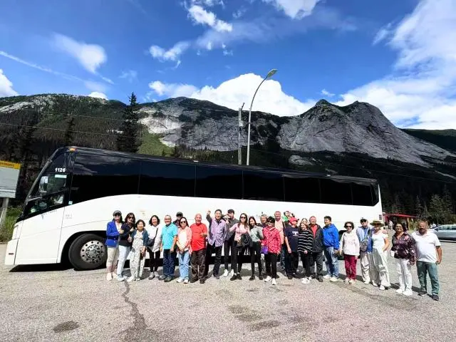 Exterior of the full-size tour coach
