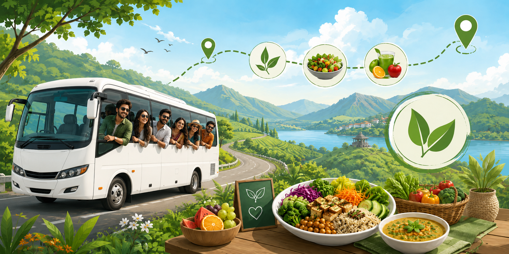 Vegetarian meal on an East Coast tour