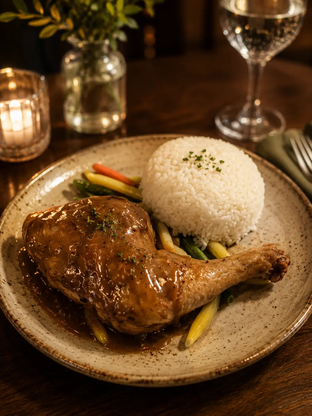 Asian-Western fusion lunch at Lake Louise Grill & Bar