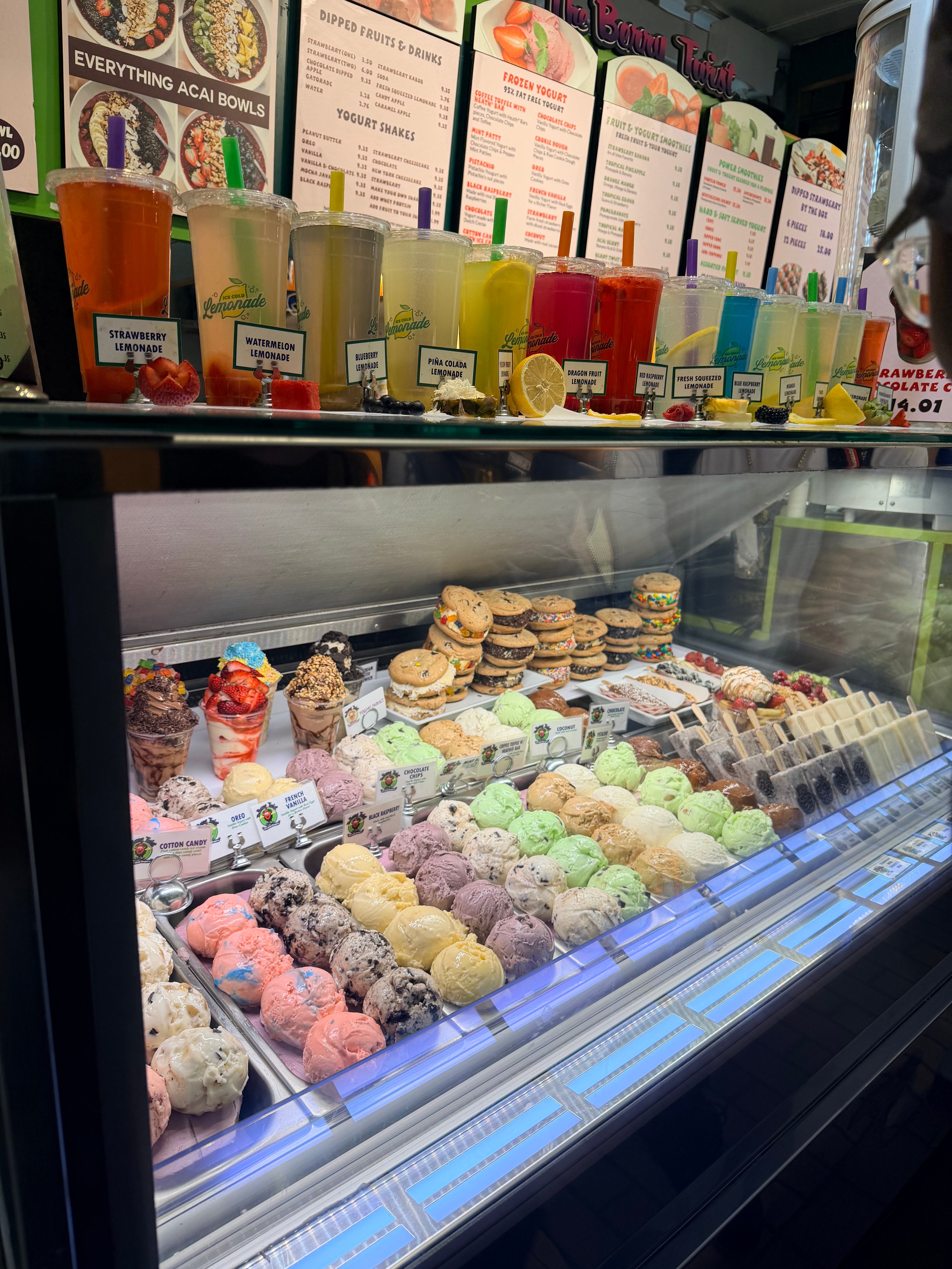 Local drinks and desserts at Quincy Market
