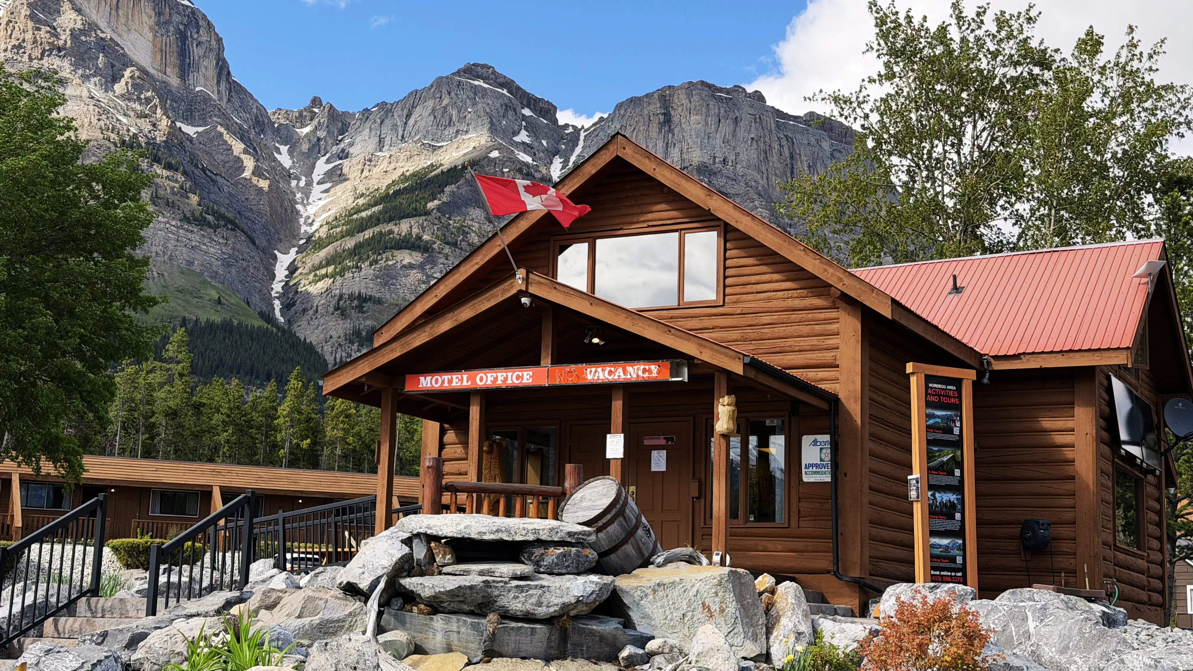 Crossing Resort nestled in Icefields Parkway