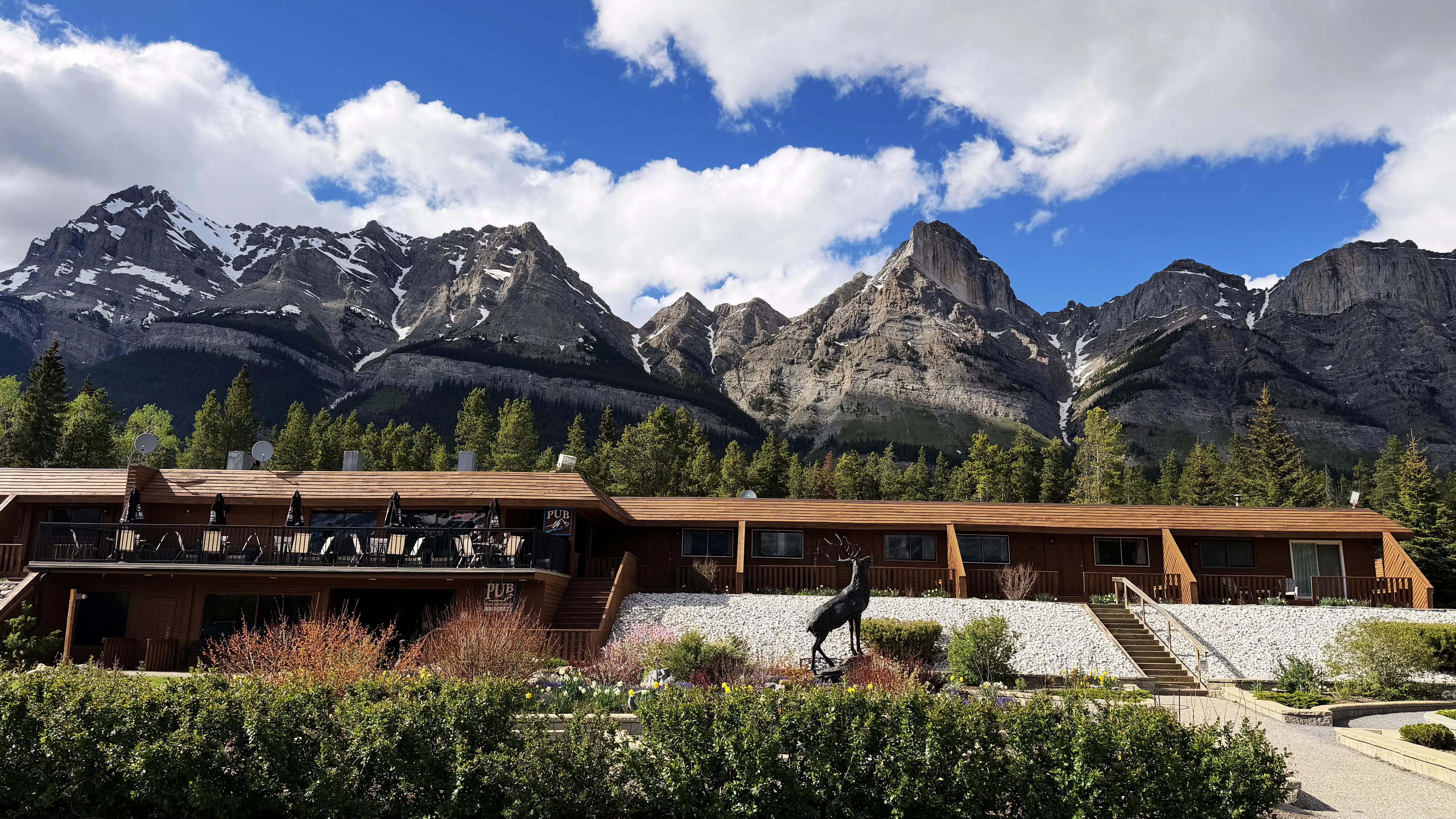 View from Crossing Resort overlooking the Canadian Rockies