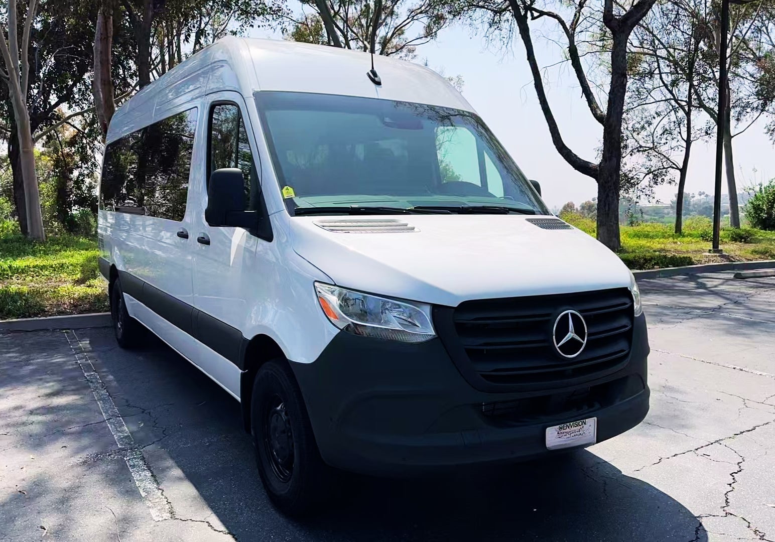Exterior of the high-roof small-group van